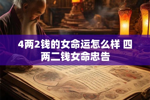 4两2钱的女命运怎么样 四两二钱女命忠告