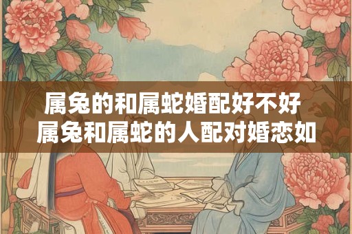 详细阅读:属兔的和属蛇婚配好不好 属兔和属蛇的人配对婚恋如何 属兔的和属蛇婚配好不好 属兔和属蛇的人配对婚恋如何