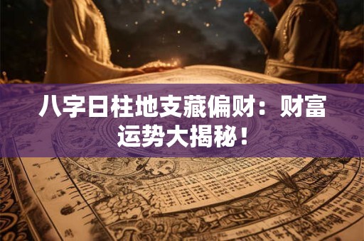八字日柱地支藏偏财：财富运势大揭秘！