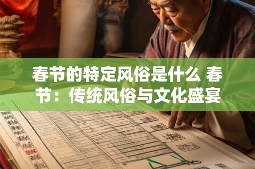 春节的特定风俗是什么 春节：传统风俗与文化盛宴