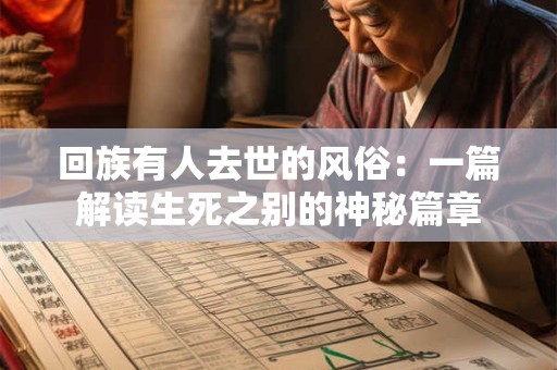 回族有人去世的风俗：一篇解读生死之别的神秘篇章