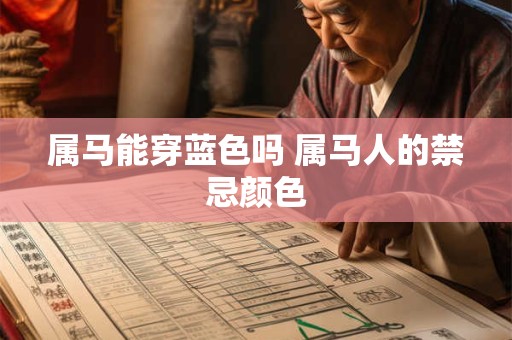 属马能穿蓝色吗 属马人的禁忌颜色