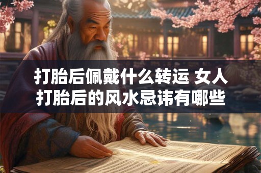 打胎后佩戴什么转运 女人打胎后的风水忌讳有哪些