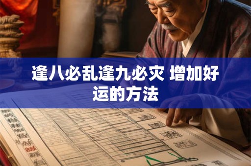 详细阅读:逢八必乱逢九必灾 增加好运的方法 逢八必乱逢九必灾 增加好运的方法