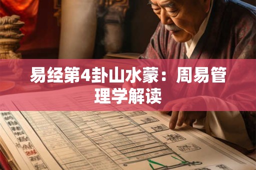 易经第4卦山水蒙：周易管理学解读