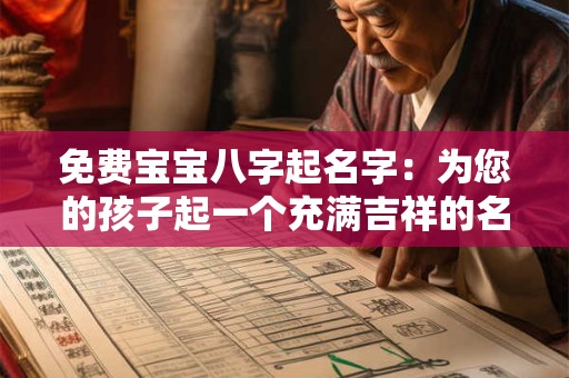 免费宝宝八字起名字：为您的孩子起一个充满吉祥的名字