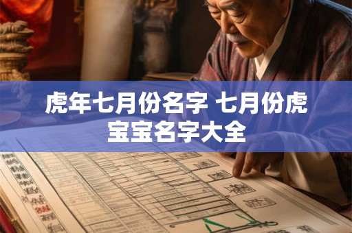 虎年七月份名字 七月份虎宝宝名字大全