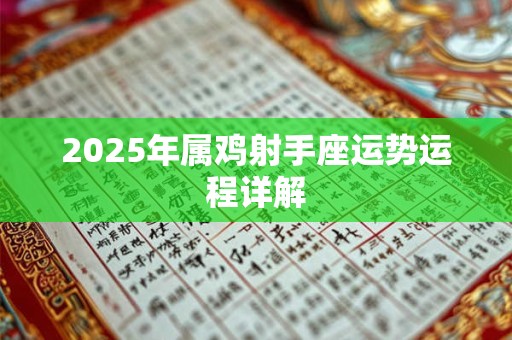 2025年属鸡射手座运势运程详解
