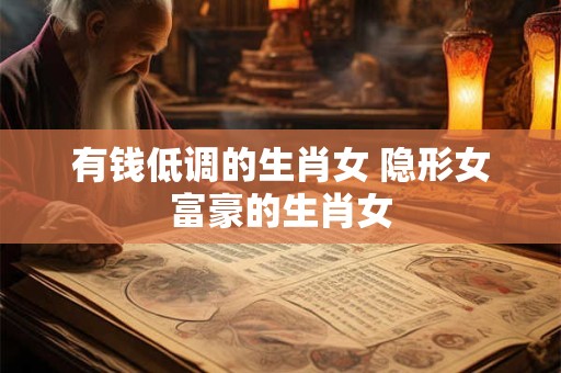 有钱低调的生肖女 隐形女富豪的生肖女