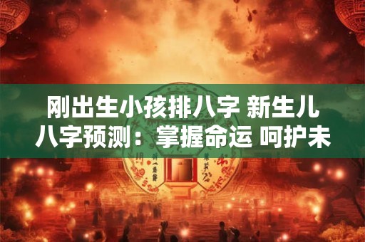 刚出生小孩排八字 新生儿八字预测：掌握命运 呵护未来！