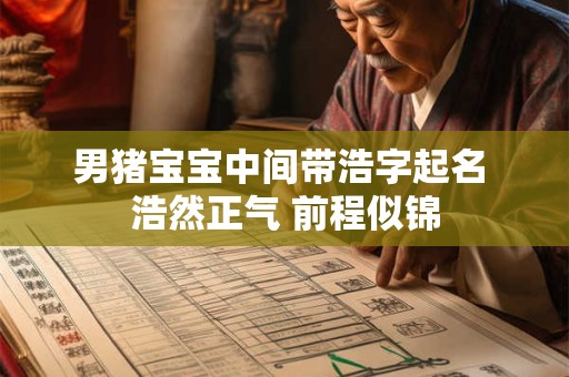 男猪宝宝中间带浩字起名 浩然正气 前程似锦