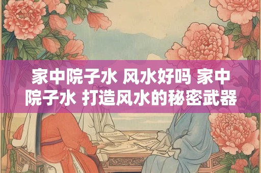 家中院子水 风水好吗 家中院子水 打造风水的秘密武器！