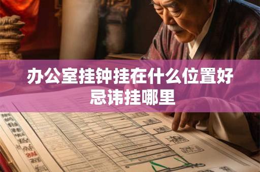 办公室挂钟挂在什么位置好 忌讳挂哪里