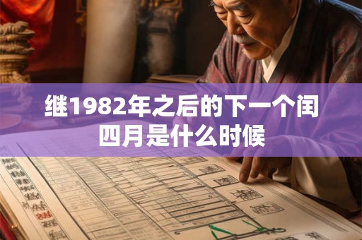 继1982年之后的下一个闰四月是什么时候