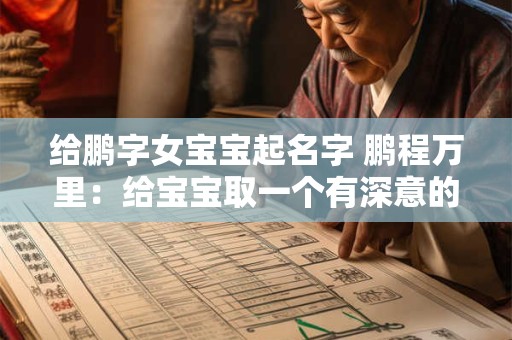 给鹏字女宝宝起名字 鹏程万里：给宝宝取一个有深意的名字
