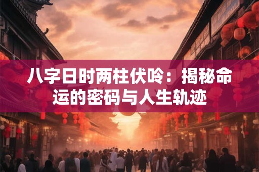 八字日时两柱伏呤：揭秘命运的密码与人生轨迹