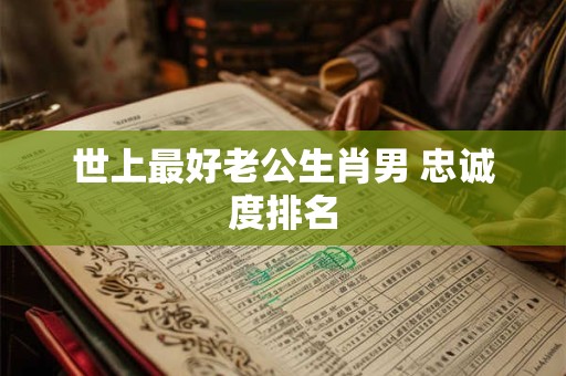 世上最好老公生肖男 忠诚度排名