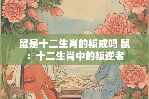 鼠是十二生肖的叛戒吗 鼠：十二生肖中的叛逆者