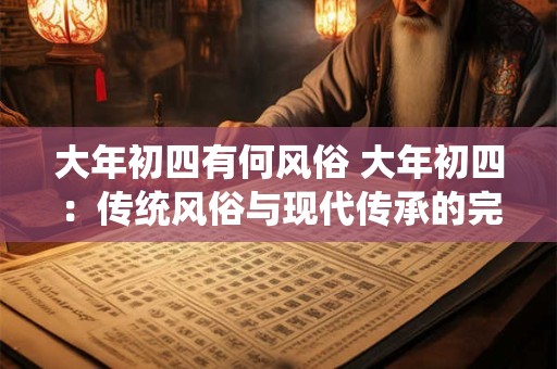 大年初四有何风俗 大年初四：传统风俗与现代传承的完美融合