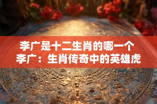 李广是十二生肖的哪一个 李广：生肖传奇中的英雄虎将