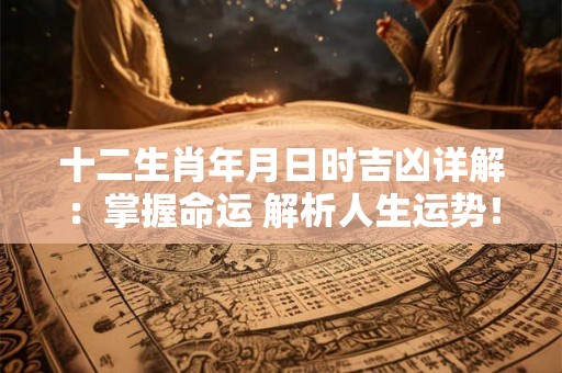 十二生肖年月日时吉凶详解：掌握命运 解析人生运势！
