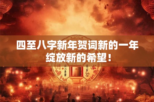 四至八字新年贺词新的一年 绽放新的希望！