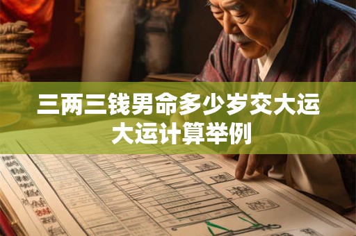 三两三钱男命多少岁交大运 大运计算举例