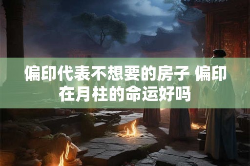 偏印代表不想要的房子 偏印在月柱的命运好吗