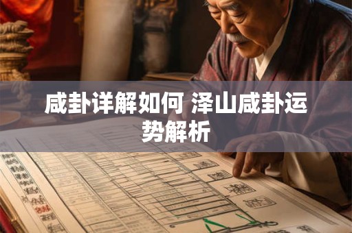 咸卦详解如何 泽山咸卦运势解析