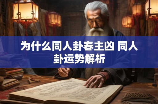 为什么同人卦春主凶 同人卦运势解析