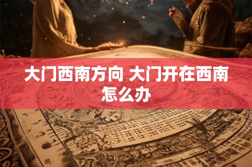 大门西南方向 大门开在西南怎么办