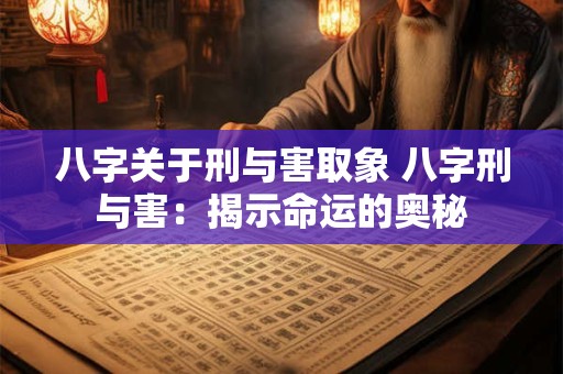 八字关于刑与害取象 八字刑与害：揭示命运的奥秘
