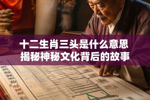 十二生肖三头是什么意思 揭秘神秘文化背后的故事