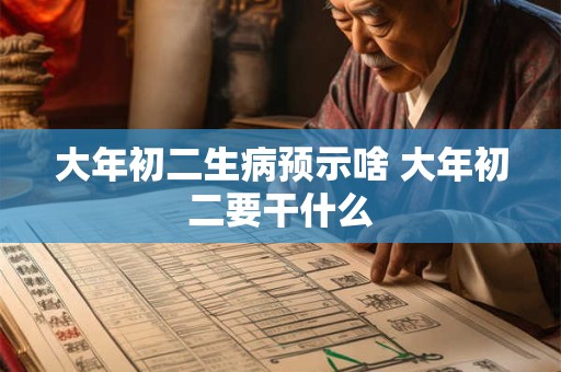大年初二生病预示啥 大年初二要干什么