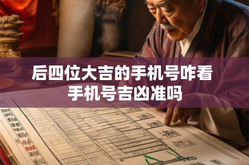 后四位大吉的手机号咋看 手机号吉凶准吗