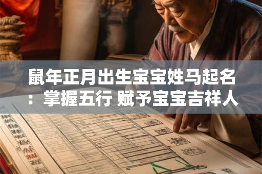 鼠年正月出生宝宝姓马起名：掌握五行 赋予宝宝吉祥人生！