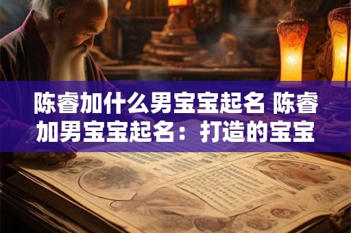 陈睿加什么男宝宝起名 陈睿加男宝宝起名：打造的宝宝名字