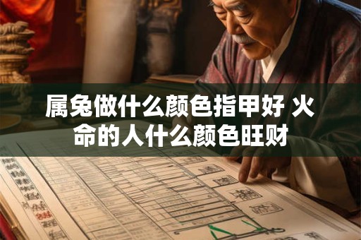 属兔做什么颜色指甲好 火命的人什么颜色旺财