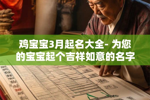 鸡宝宝3月起名大全- 为您的宝宝起个吉祥如意的名字！
