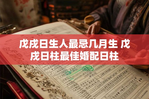 戊戌日生人最忌几月生 戊戌日柱最佳婚配日柱