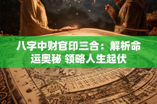 八字中财官印三合：解析命运奥秘 领略人生起伏