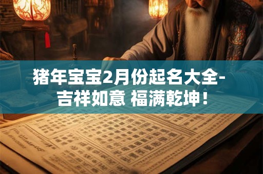 猪年宝宝2月份起名大全- 吉祥如意 福满乾坤！
