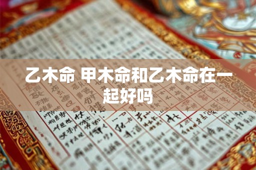乙木命 甲木命和乙木命在一起好吗