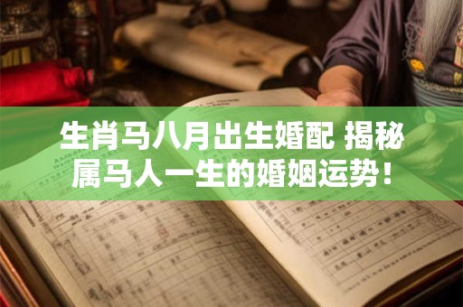 生肖马八月出生婚配 揭秘属马人一生的婚姻运势！