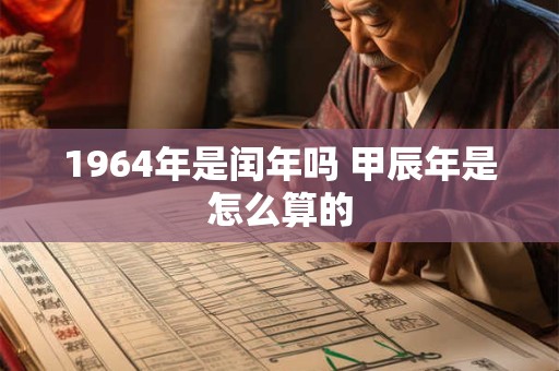 1964年是闰年吗 甲辰年是怎么算的