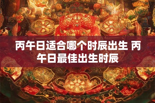 丙午日适合哪个时辰出生 丙午日最佳出生时辰