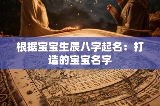 根据宝宝生辰八字起名：打造的宝宝名字