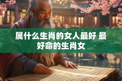 属什么生肖的女人最好 最好命的生肖女