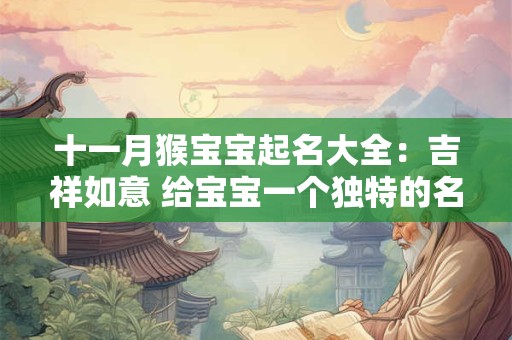 十一月猴宝宝起名大全：吉祥如意 给宝宝一个独特的名字