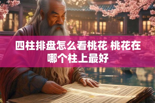 四柱排盘怎么看桃花 桃花在哪个柱上最好